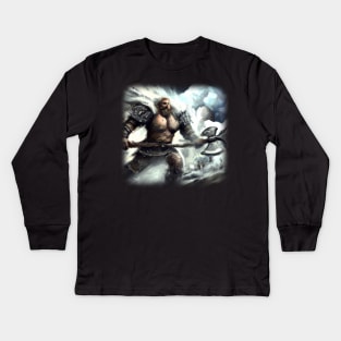 Viking warrior going to war Kids Long Sleeve T-Shirt